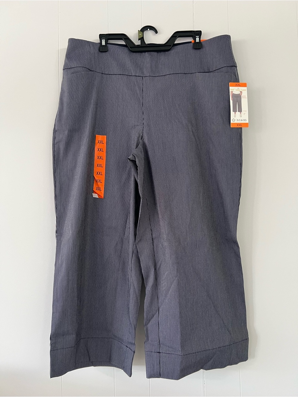 Navy blue  Wide Leg Cropped Pants